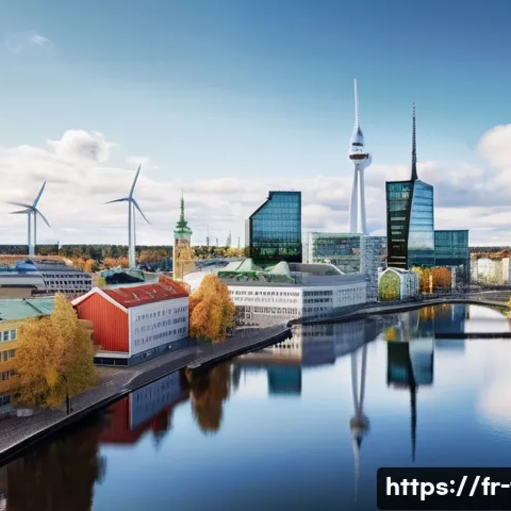 핀란드와 스웨덴 경제 차이 - Nordic Economic Rebound and Innovation**
"A panoramic, vibrant illustration showcasing the contrast...
