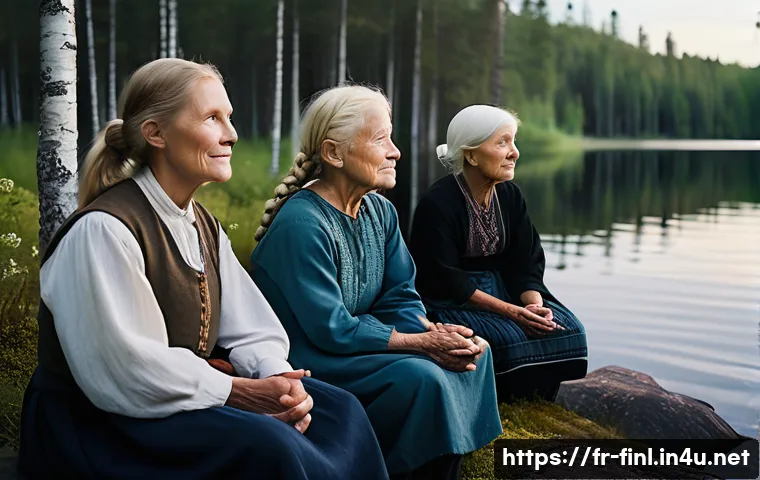 핀란드 독립 과정 - **Prompt:** A serene and evocative scene illustrating the deep connection between the Finnish people...